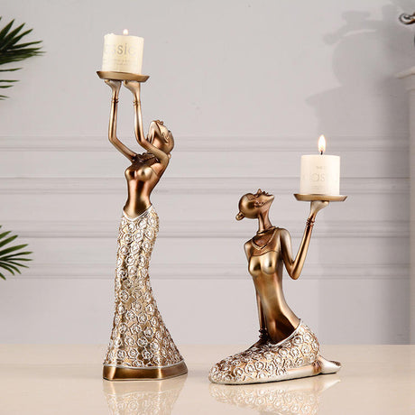 Figurines Statues Decorations Beautiful Candle Holder Decoration