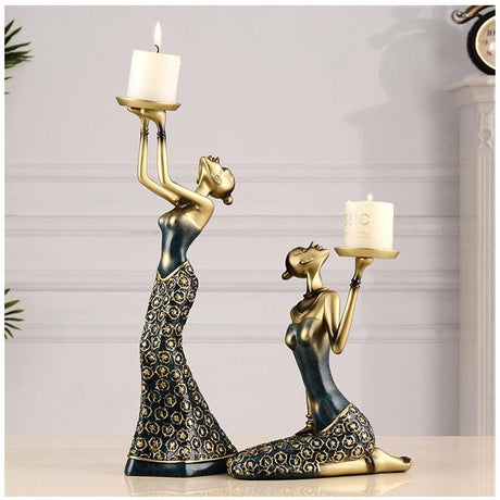 Figurines Statues Decorations Beautiful Candle Holder Decoration