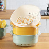 Filter Strainer Fruit Washing Food Strainer | Double Layer Design for Easy Draining Kitchen Colanders & Strainers