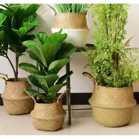 Firm Rattan Handmade Baskets Stylish & Durable Decorative Storage