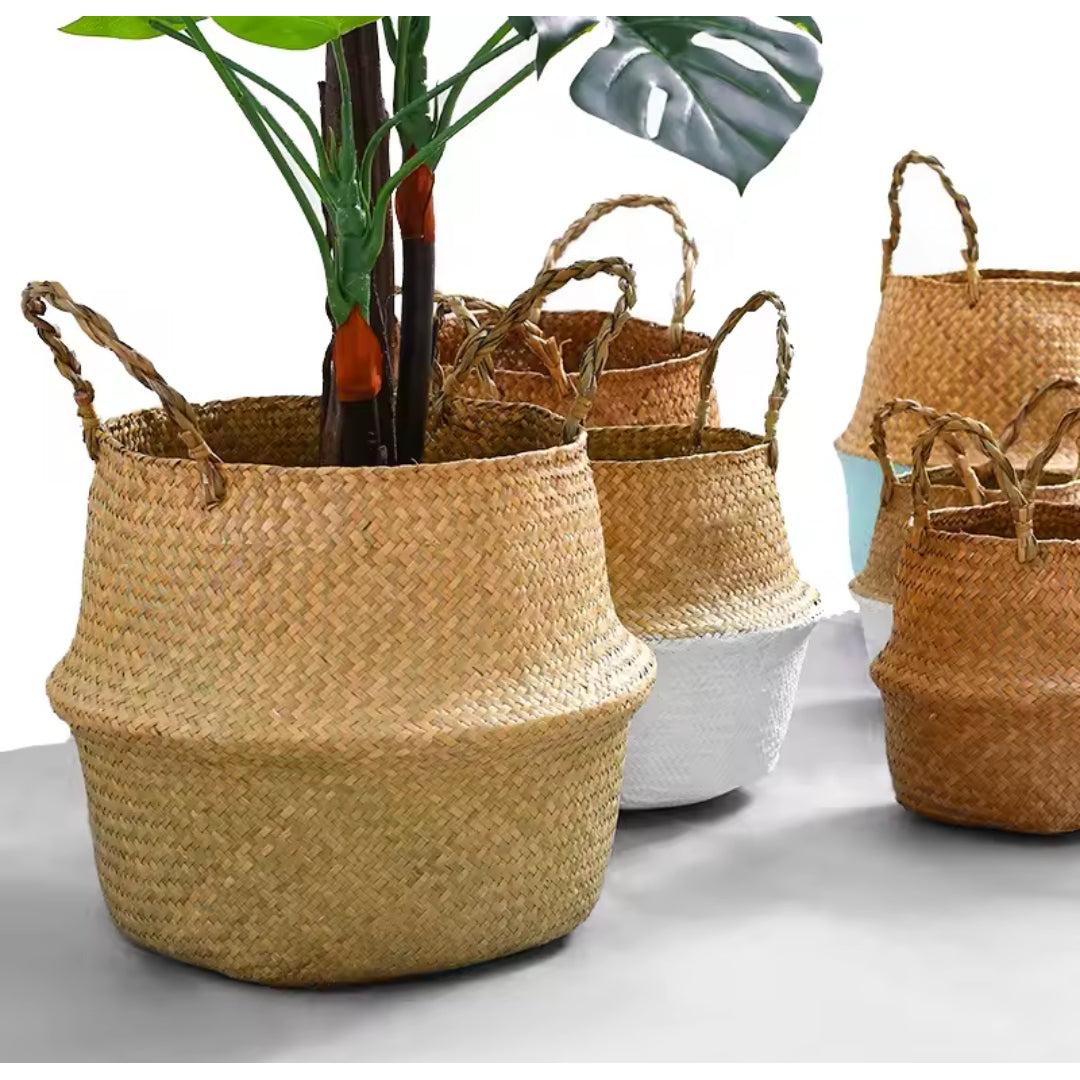 Firm Rattan Handmade Baskets Stylish & Durable Decorative Storage