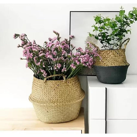Firm Rattan Handmade Baskets Stylish & Durable Decorative Storage