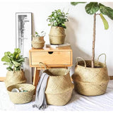 Firm Rattan Handmade Baskets Stylish & Durable Decorative Storage