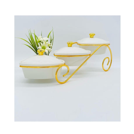 Floating Snack Bowl Elegant White Ceramic Centerpiece for Snacks and Treats