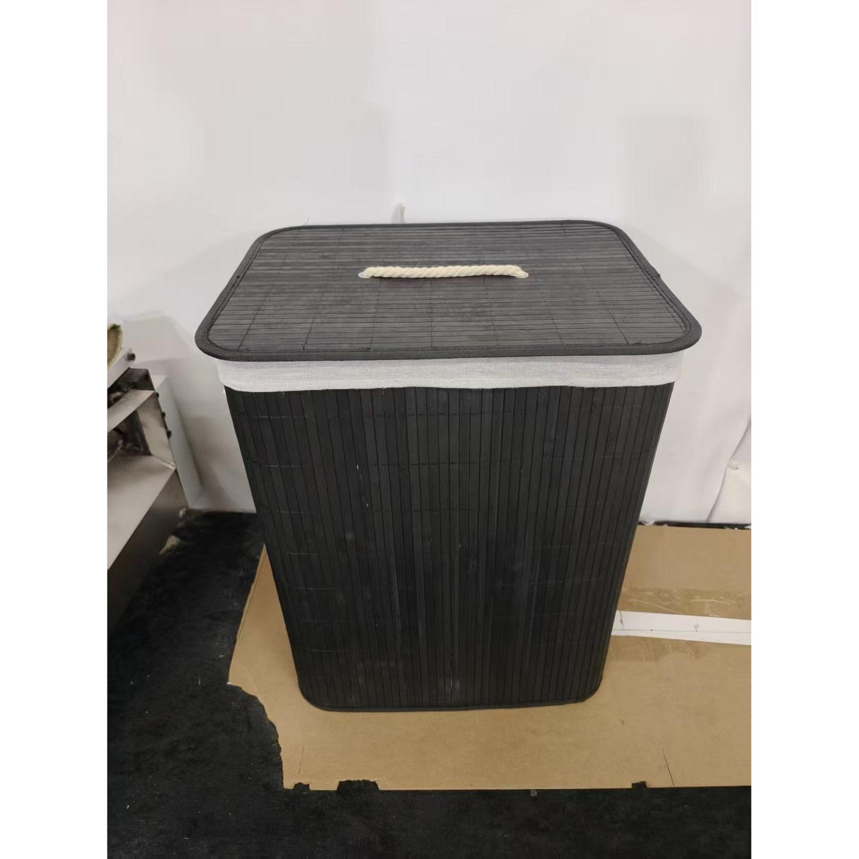 Foldable Bamboo Laundry Basket – 50 × 30 × 40 cm