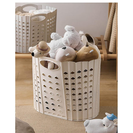 Foldable Dirty Clothes Laundry Basket Plastic Clothes Storage Basket Multifunctional Portable Dirty Clothes Basket