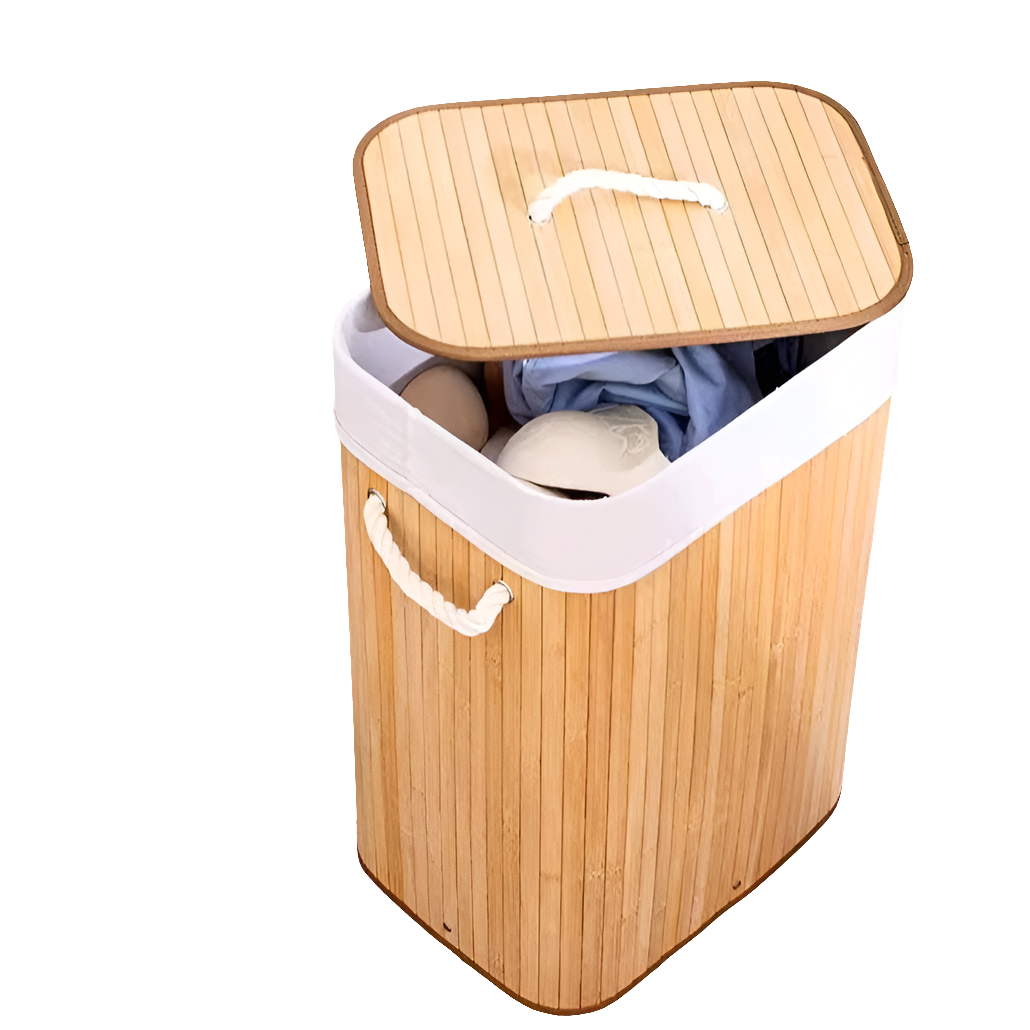 Foldable Large Capacity Wooden Laundry Basket – Original Bamboo