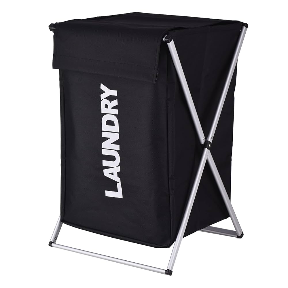 Foldable Laundry Basket with Aluminium Frame – Multiple Colours