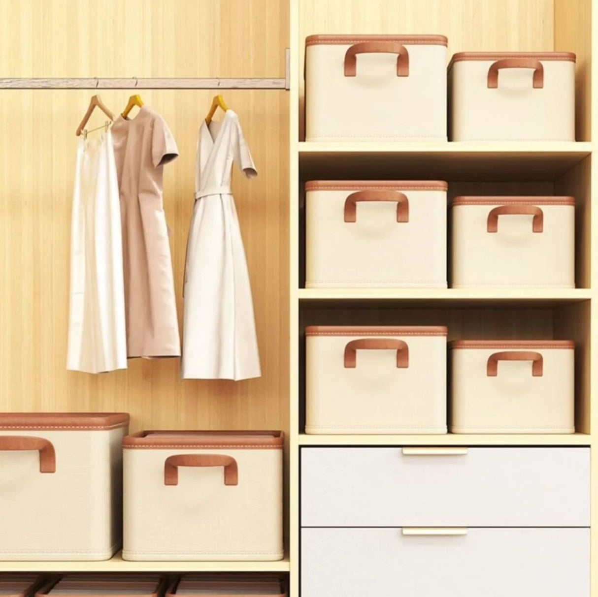 Foldable Multipurpose Clothes Organizer 40cm x 25cm x 20cm Closet Organizer Closet Organizers