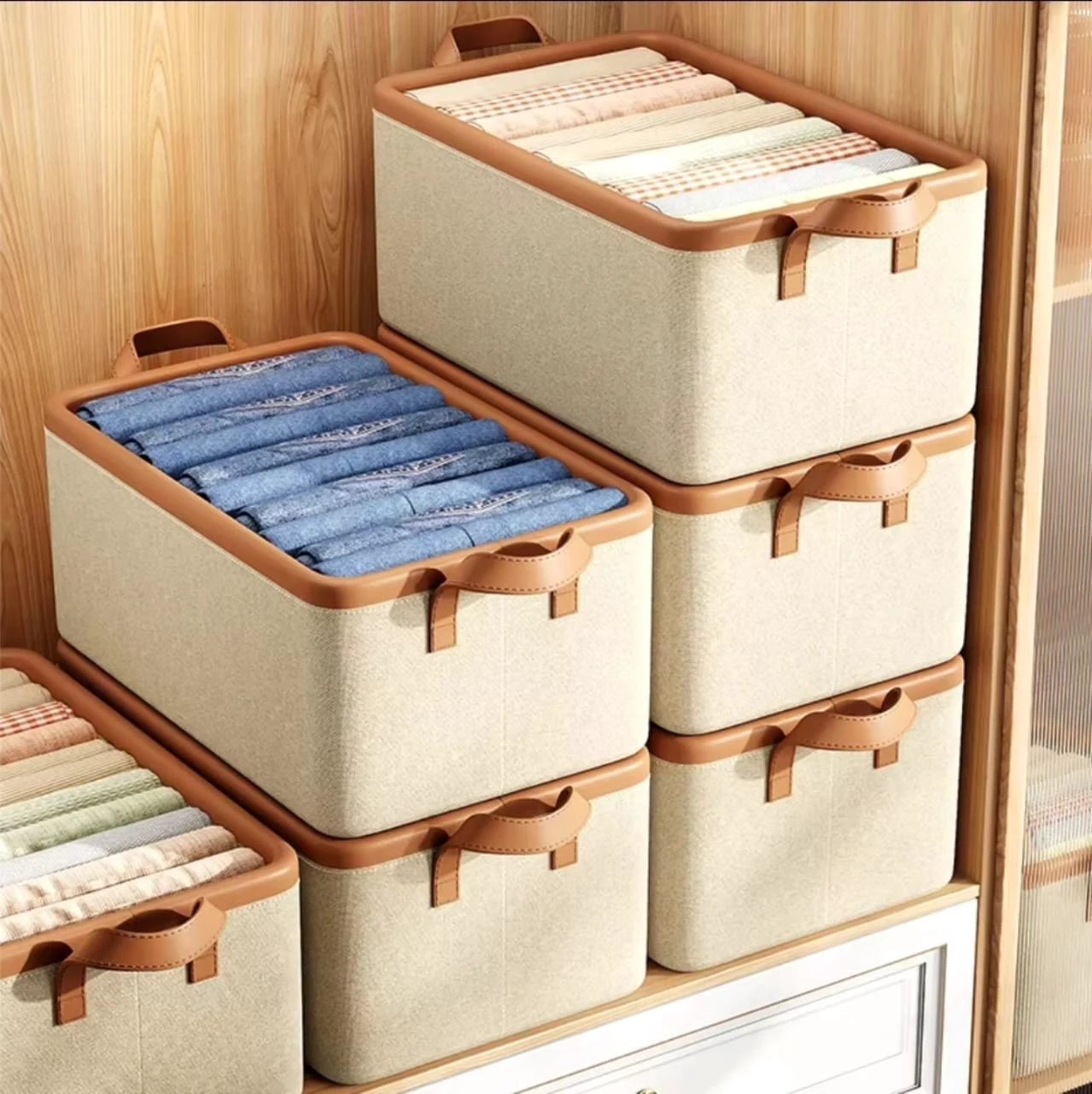 Foldable Multipurpose Clothes Organizer 40cm x 25cm x 20cm Closet Organizer Closet Organizers