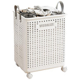Foldable Multipurpose Hamper Basket with Wheels Large Flexible Plastic Laundry Basket