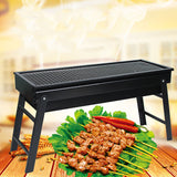 Foldable Portable Stainless Steel Barbecue Charcoal Grill | Compact BBQ Grill for Outdoor Cooking, Camping, and Picnics
