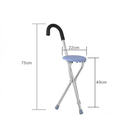 Foldable Portable Walking Stick with Seat / Convenient & Durable