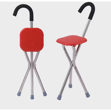 Foldable Portable Walking Stick with Seat / Convenient & Durable