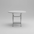 Foldable Round Multipurpose Plastic Table with Steel Frame Furniture Furniture Sets