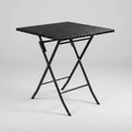 Foldable Square Outdoor Rattan-Style Table with Steel Frame Furniture Folding Tables