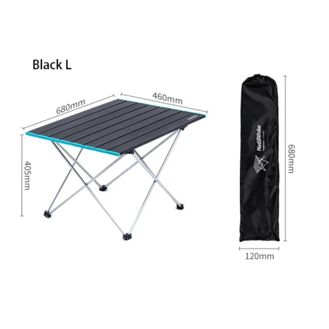 Foldable Top Notch Quality Mini Camping Tables | Aluminum Roll Up Picnic Table with Carry Bag | 58x42x38cm & 68x46x40cm