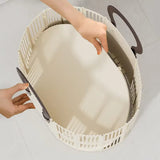 Foldable Toy Basket with Handle for Kids and Home Use