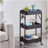 Foldable Trolley Cart with Wheels & Handle Portable, Heavy Duty Folding Cart for Easy Transport and Storage