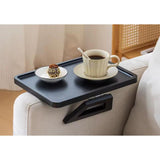 Foldable Wooden Sofa Armrest Tray Clip-On Table 33x24cm