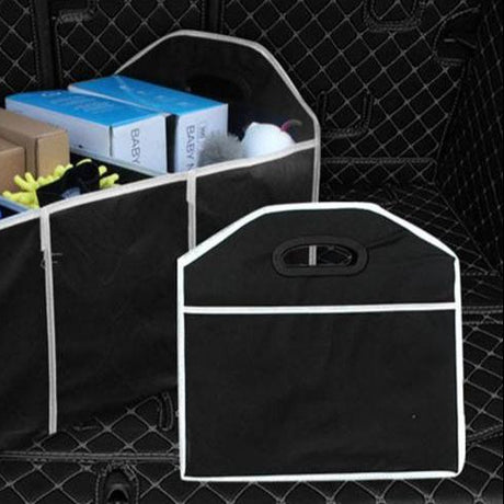 Folding Car Boot Organizer Compact Storage Bag, Black