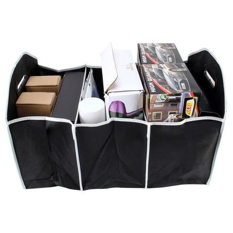 Folding Car Boot Organizer Compact Storage Bag, Black