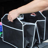 Folding Car Boot Organizer Compact Storage Bag, Black
