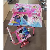 Frozen Themed Kids Study Desk and Chair Set with Storage