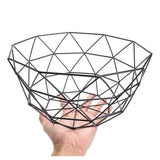 Geometric metallic Fruit storage basket,Fruit Bowl, Vegetable Holder, Countertop Fruit Basket,Snack Holder,Home Decor,Durable,Black Kitchen Storage Kitchen Tools & Utensils