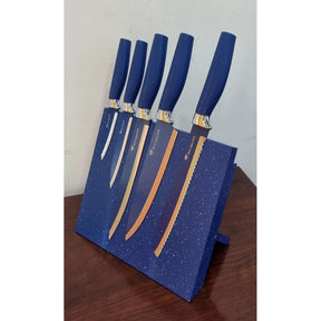 German Standard 6pcs Knife Set with Magnetic Block Holder Available in 5 Colours Knive set Kitchen Knives