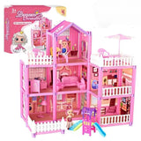 Girls Dream Castle Kids Doll House 162 Pieces Toy Set Age 3+
