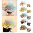 Girls Hat and Sling Bag Set – Stylish Ruffled Brim Sun Hat with Matching Shoulder Bag