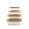 Glass Containers with Bamboo Lids Food containers Food Storage Containers