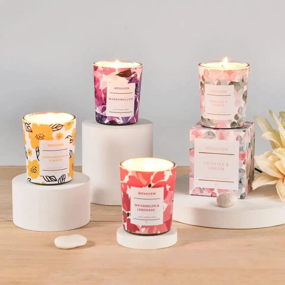 Glass Cup Scented Candles | 6 Fragrances | Elegant Home Décor Decor Candles
