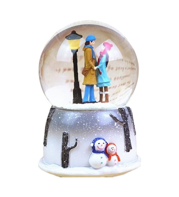 Globe Music Box Battery Operated with Designs