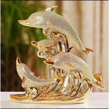 Gold Dolphin Decor Elegant Home Accent