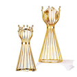 Gold Metal Wire Design with Ball, Elegant Finish, Versatile for Home Decor
