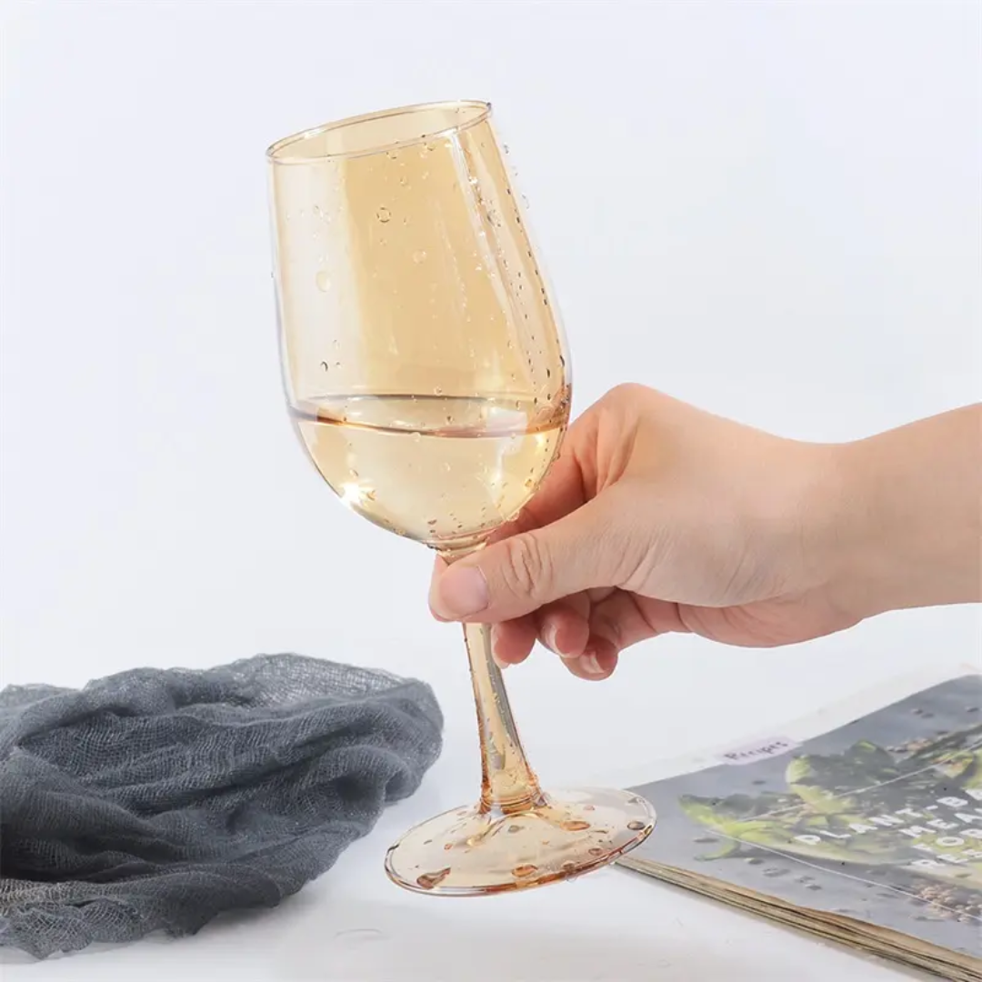 Gold Wine Glass Set of 6pcs 35cl for Elegant Dining and Entertaining
