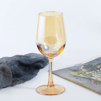 Gold Wine Glass Set of 6pcs 35cl for Elegant Dining and Entertaining Drinkware