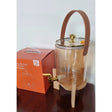 Golden Borosilicate Glass Beverage Dispenser 3.6L with Bamboo Base and Glass Lid Glassware Tableware
