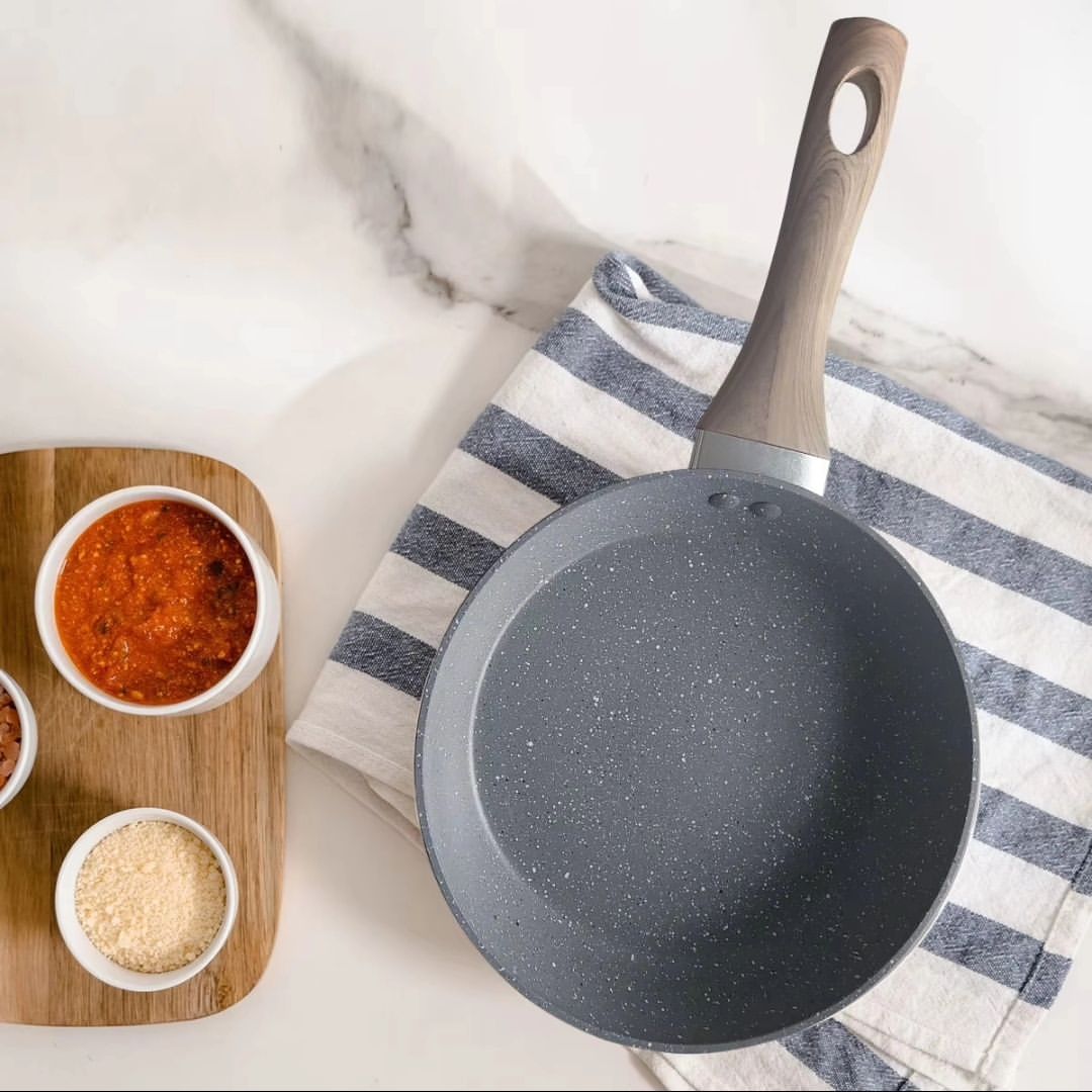 Granite Fry Pans | Jio Heavy Duty | 28cm NonStick Pan for Everyday Cooking