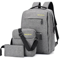 3-Piece Backpack Set Bags Laptop Backpacks
