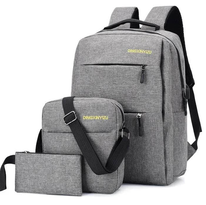 3-Piece Backpack Set Bags Laptop Backpacks