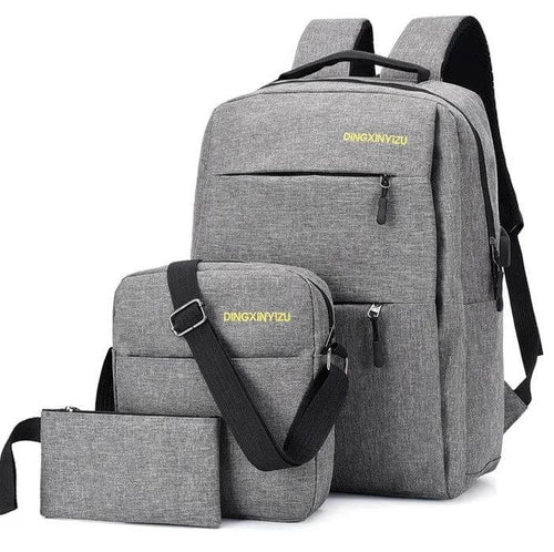 3-Piece Backpack Set Bags Laptop Backpacks
