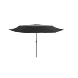 Grey Outdoor Umbrella with Base.
