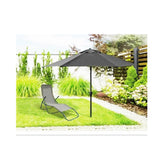 Grey Outdoor Umbrella with Base.