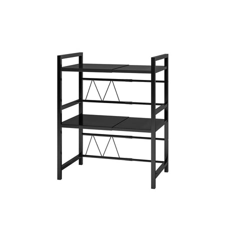 Heavy Expandable Metallic Microwave Stand | Adjustable Baker's Rack for Microwave Oven | Kitchen Storage Organizer