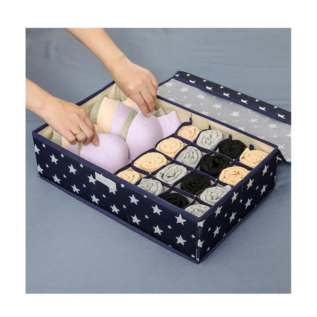 17 Grid Undergarment Organizer 3in1 Closet Organizer with Lid Moisture Proof & Dust Proof- Furaha Finds Kenya
