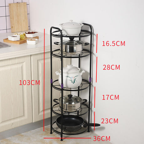 5 Tier Multifunctional Pot Rack | Durable Metallic Wire Design | Space-Saving Storage Solution | 103x36cm- Furaha Finds Kenya