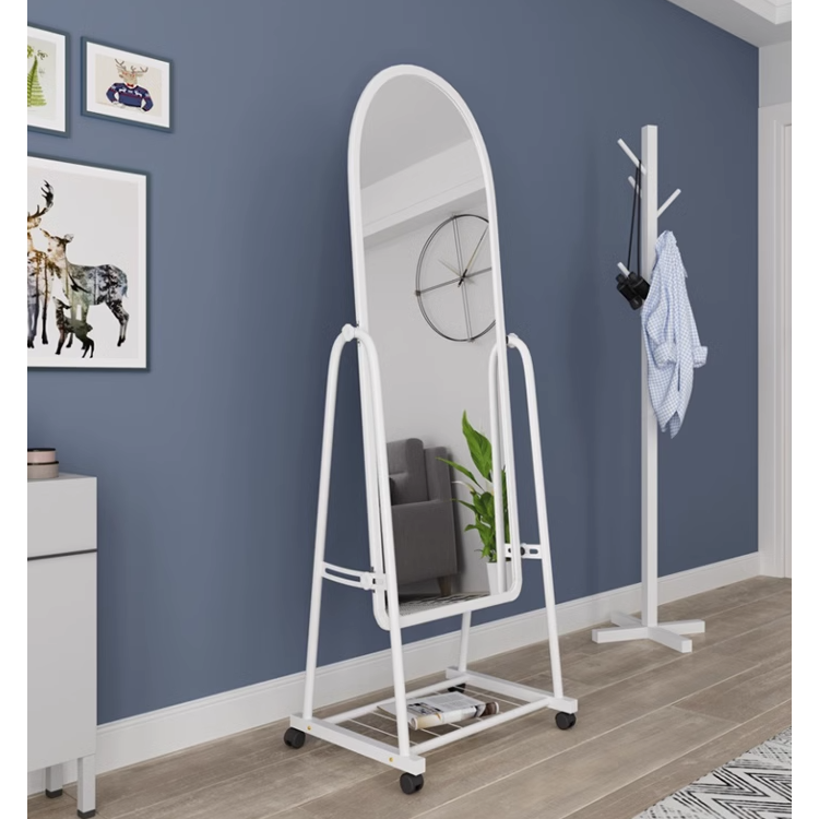 Full Length Dressing Mirror with Wheels-Furaha Finds
